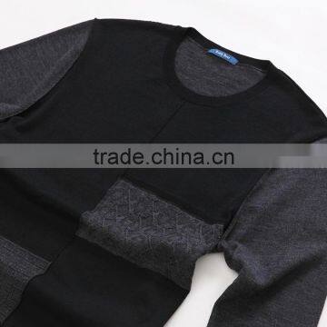 Men's Jacqurd Sweater Pullover 100%wool photo-3