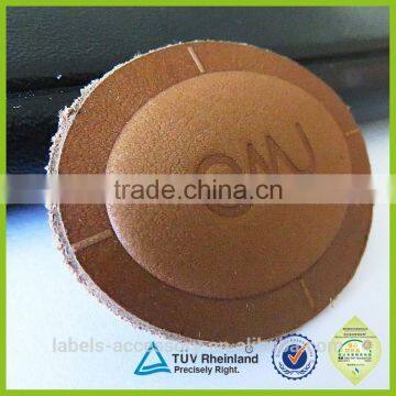 Fashion Decorative Label Embossed Leather Stickers photo-6