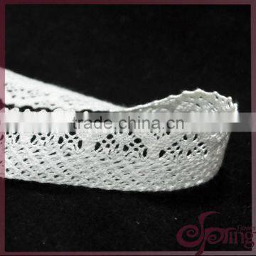 White single edged guipure lace trimming, chemical lace trim for dress,blouse