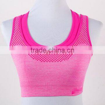 2016 Custom Soft Breathable Seamless Tank Top Women Sport Bra, Stretch Yoga Jogging Athletic Sport Bra Top photo-5