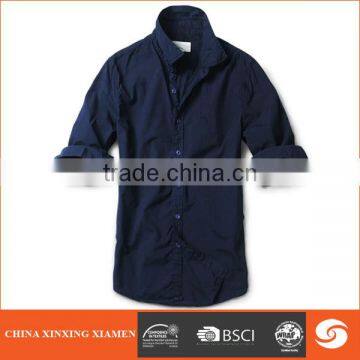 Hot Sale Heavy Washed 100% men Cotton shirts For Long sleeves