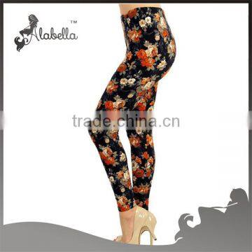 Satin Print Straight Fit 2016 Fashion Pants For Women