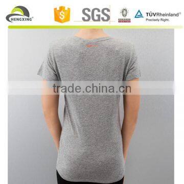 Custom Grey Women t Hsirt Printting T-shirt Screen Printing t Shirt photo-2