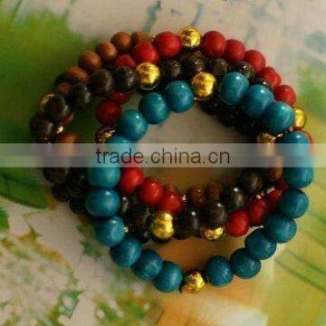 fashion wood bead bracelet, custom jewelry, simple jewelry