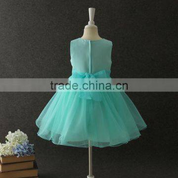 2017 Indian Girls Without Dress Pictures Summer Green Flower Puffy Party Dress Turkey Girls Shining Performance Dance Dresses photo-3