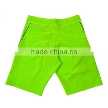 2018 Fluorescent Green Solid Color Spendex Boardshorts photo-3