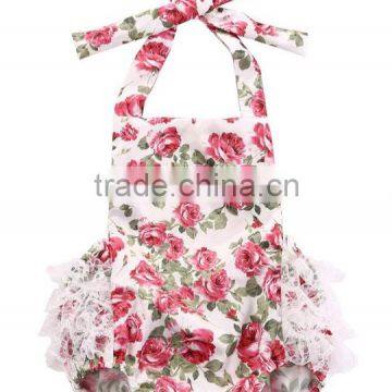 Classical Ruffle Baby Rompers Lace Fabric Readymade Garments Wholesale photo-4