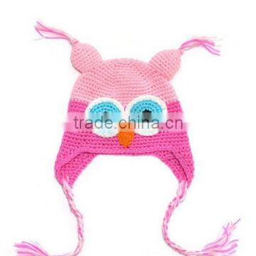 Fashion Pattern Free Baby Handmade Owl Crochet Hat