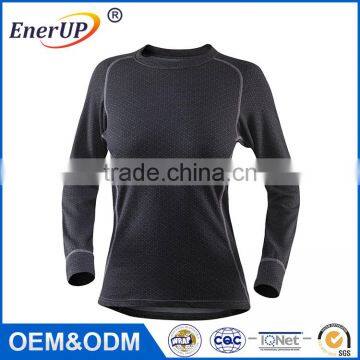 Women Clothing Gym Apparel Thermal Wicking Antibacterial Long Sleeve Sublimation T Shirt