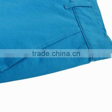 Mens Blue Cotton Twill Cheap Comfortable Cargo Short photo-5