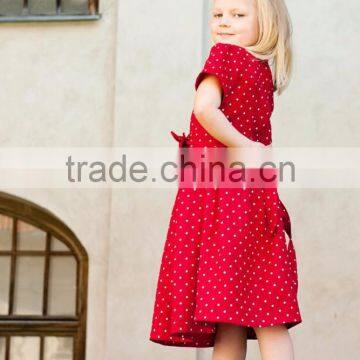 Kids Clothing Wholesale 2016 Fashion Polka Dots Printed Kids Beautiful Model Dresses Sister And Brother Matching Clothing photo-5