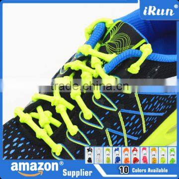 2016 Hot Sale Custom Elastic Laces~No Tie Elastic Laces with Knots~None Tie Elastic Lazy Shoe Laces Sport Triathlon Laces