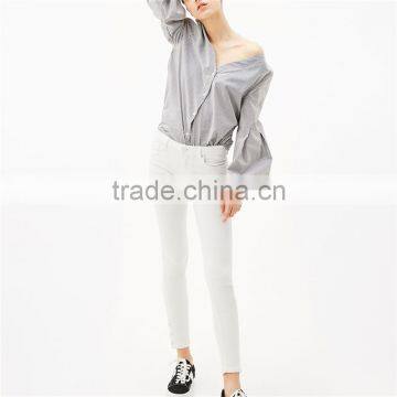 Korean Fashion Designs Casual Pure Color Skinny Fit Trousers Womens photo-4