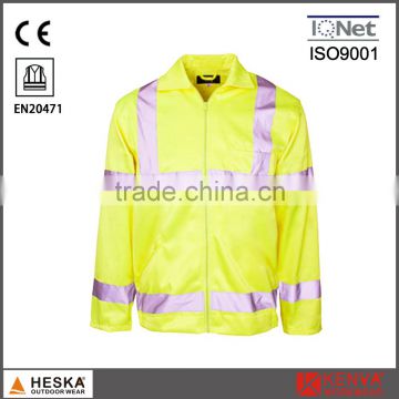 Reflective workwear high visibility jacket safety work clothes