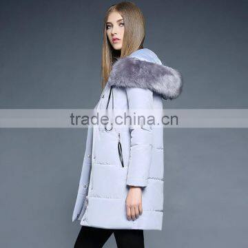 2016 Latest Designs Lady Formal Black Stripe Winter Women's Coat for Ladies photo-3