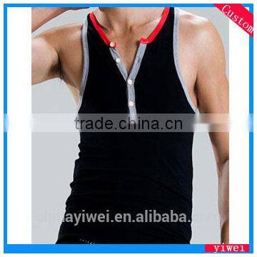 Body-building deep v neck vest cotton v neck boy vest cheap