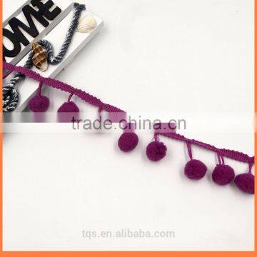 Stock Colorful Women's Girl's Apparel Accessories Pom Pom Ball Trimming photo-3