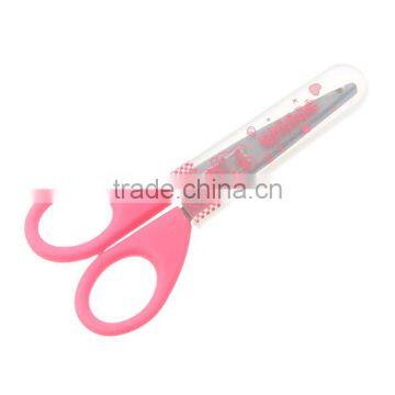 High Quality Stainless Steel ABS Pink Student Safety Scissors