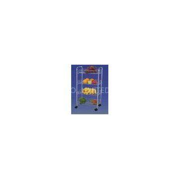 14 mm Chromium Metal Wire Shelves Kitchen Storage Racks for 4 TIER Compound Cart JP-44C
