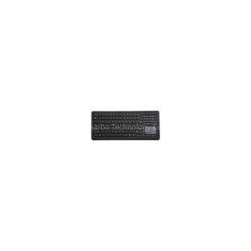 IP65 stainless steel black compact 66 keys metal keyboard with trackball MKB-66A-TB