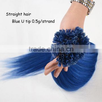 cheap 100% human hair u tip hair extension, nail tip hair extensions, u tip keratin hair extension