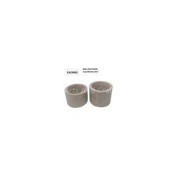 House Natural Concrete Plant Pots Flower cylinder grey 2 Sets 15cm  10cm