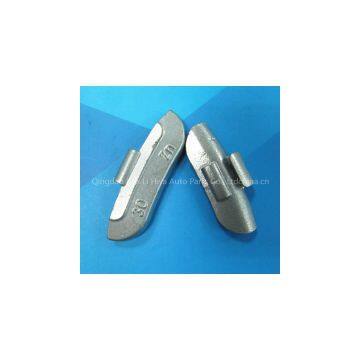 Zinc clip-on wheel balance weight for steel rim