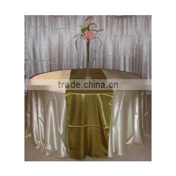 Satin table runner for round table and table runner