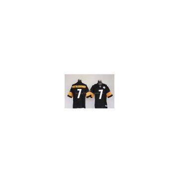 NFL Jerseys Pittsburgh Steelers  #7 Ben Roethlisberger Black(White Number)