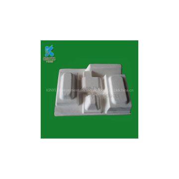 Eco-friendly Sugar Cane Molded Pulp Packaging Tray, Container photo-2