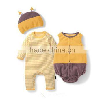 Cute Baby Costum Romper Set Long Sleeve Hooded Baby Grow photo-2