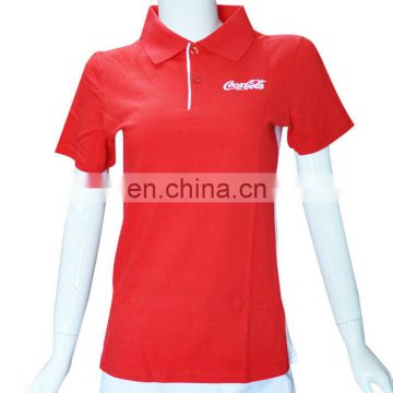 hot sale red embroidery polo shirt