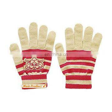 Acrylic Printed Knitted Magic Glove,pink Cotton Gloves,stretch Cotton Gloves,colored Cotton Gloves,black Cotton Knitted Gloves photo-2