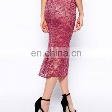 2014 A/W Lady's Fashion Pencil Skirt In Lace photo-3