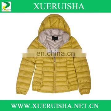 Outdoor Ladies Sport fashion Down jacket with hood