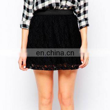 Black lace short skirt for summer