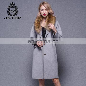 2017 Fashion Style Double-Sided Cashmere Coat Girls High-End Thin Woolen Coat For Women