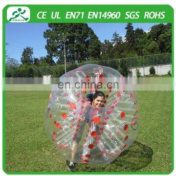 Factory Price PVC/TPU body inflatable bumper ball for adult ,human sized hamster ball