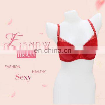 2017 Chaozhou Fashion New Styles Hot Sales Lace Red Fancy Ladies Hot Sexy Bra