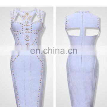 wholesale fashion design cocktail beading bandage dresses , summer club party bandage sexy dress