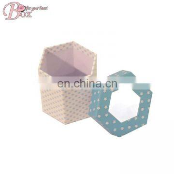 Custom Cute Paper Star Wave Point Hexagon Box