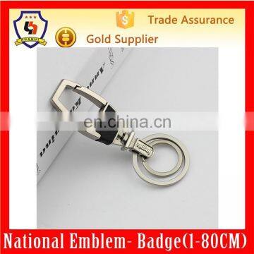 2015 quality Factory Diect Sale no minimum custom logo leather keychain
