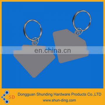 popular metal siver plating blank diamond keyrings