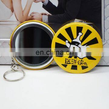 Custom Logo Printed Promotional keychain mirror