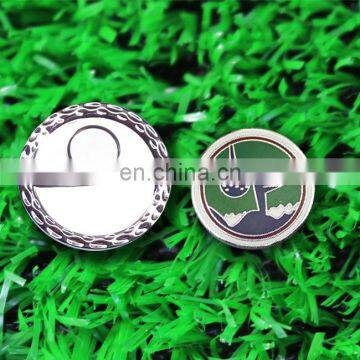 New coming 1.25 inch hat clip magnet ball marker with silver color