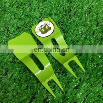 Personalized golf design grass repair pitch forks with custom ball marker