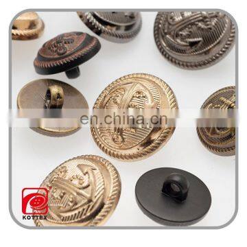 ECO Friendly ABS Plastic Anchor Pattern Plating Uniform Button,High-End Fashion Button