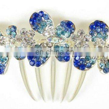 2013 newest fashion alloy rhinestone hair comb fork