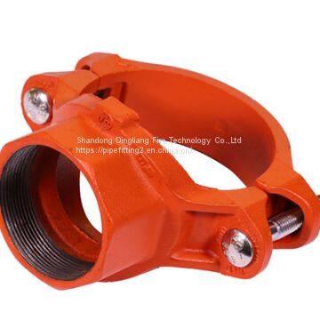 ductile iron  pipe fittings mechanical threaded tee