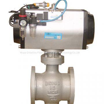 Pneumatic ball valve for dust collection system in iron and steel industry